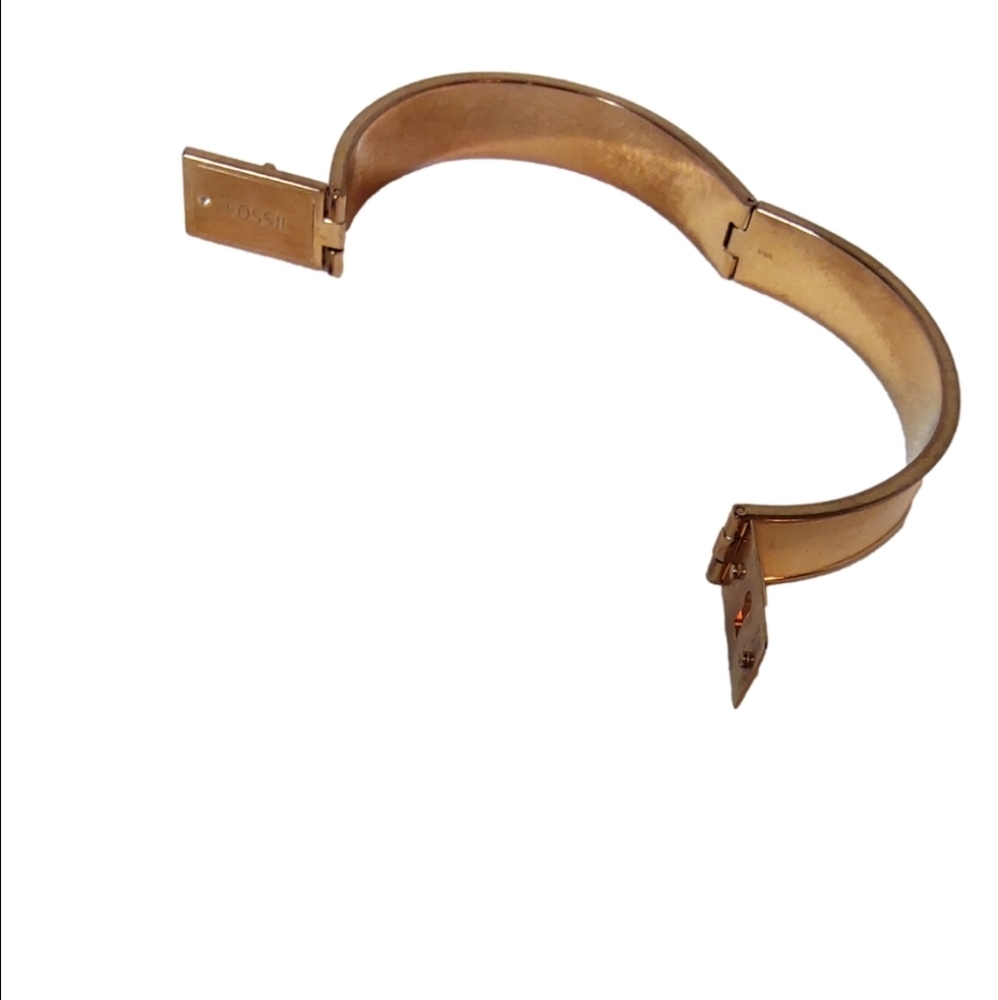 FOSSIL TURN LOCK ROSE GOLD WOMEN'S BRACELET - Picture 2 of 2